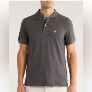 Brooks Brothers Charcoal cotton short sleeve original fit Polo Shirt size large
